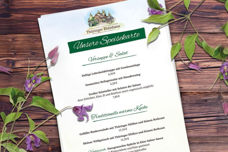 Einblick in die aktuelle Speisekarte