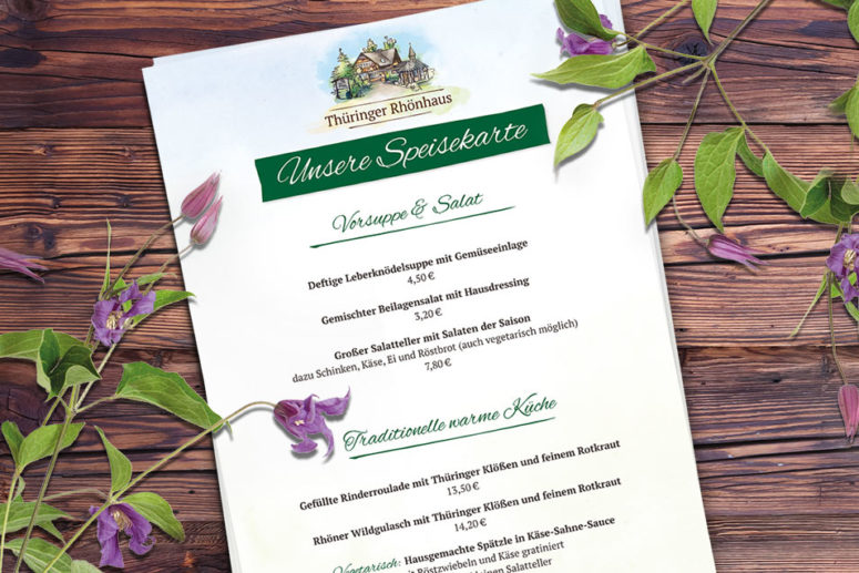 Einblick in die aktuelle Speisekarte